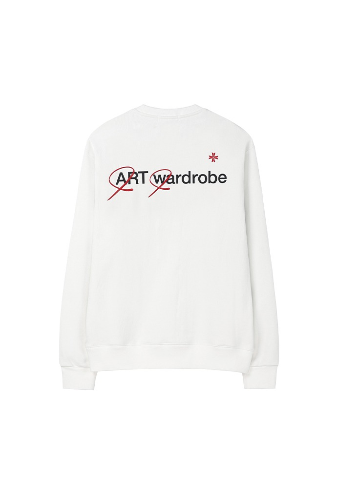 Wardrobe Sweatshirt_ Cream (Red)
