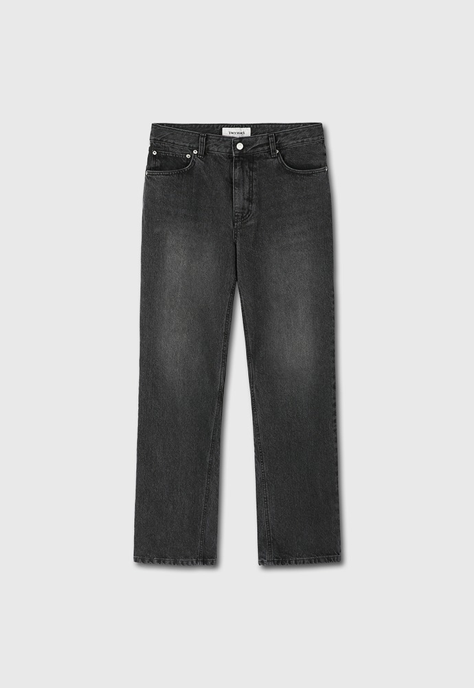 Re-Cut Flared Denim Jeans_ Shaded Black