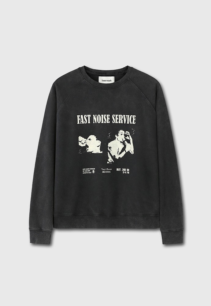 Noise Service Garment Dyeing Sweatshirt_ Faded Black Pigment