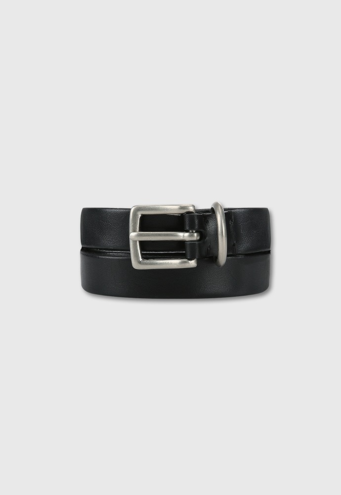 D-ring Loop Slim Belt (Cow leather From Italy)