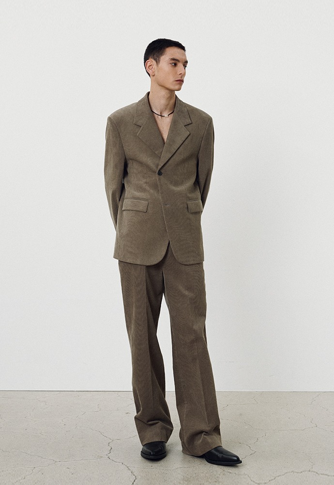 Corduroy Wide-Leg Tailored Trousers_ Taupe