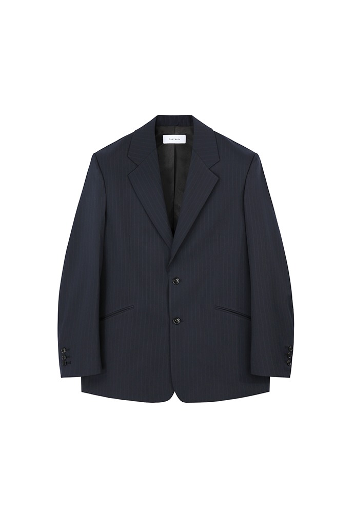 Relaxed-fit Tailored Blazer_ Navy Stripe
